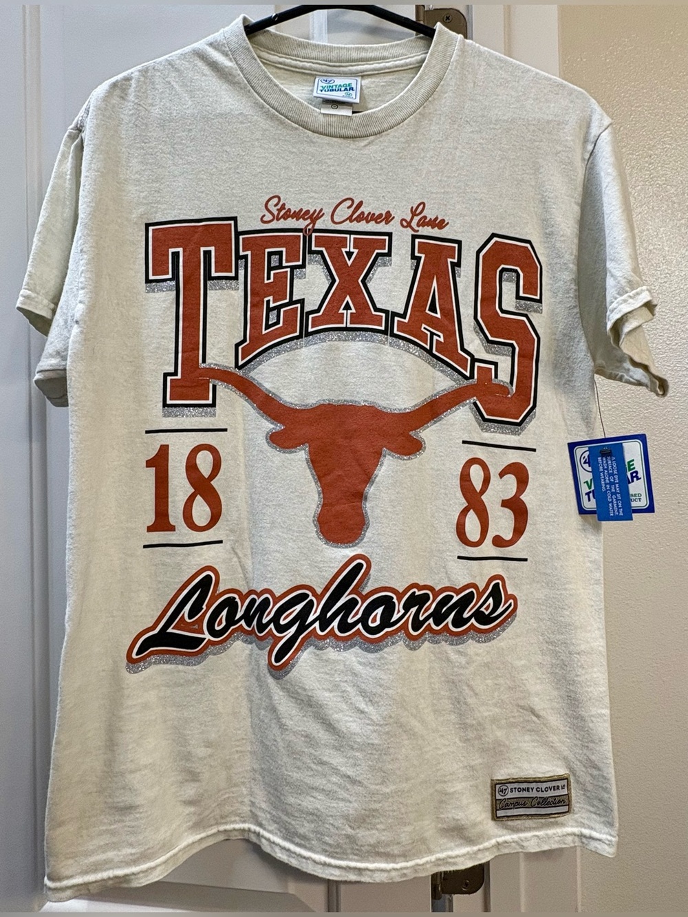 NWT Stoney Clover Lane X '47 University of Texas at Austin Glitter Vintage Tee